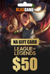 League Of Legends NA 50$ Gift Card